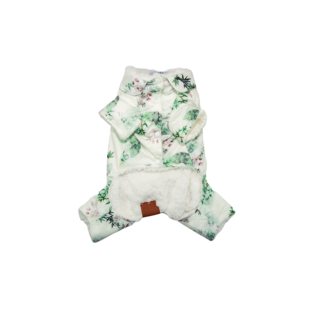 Asahi Jumper | Floral Dog Jumpsuit with Tassel | Elegant Pet