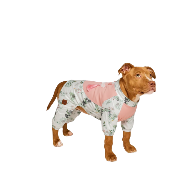 Asahi Jumper | Floral Dog Jumpsuit with Tassel | Elegant Pet