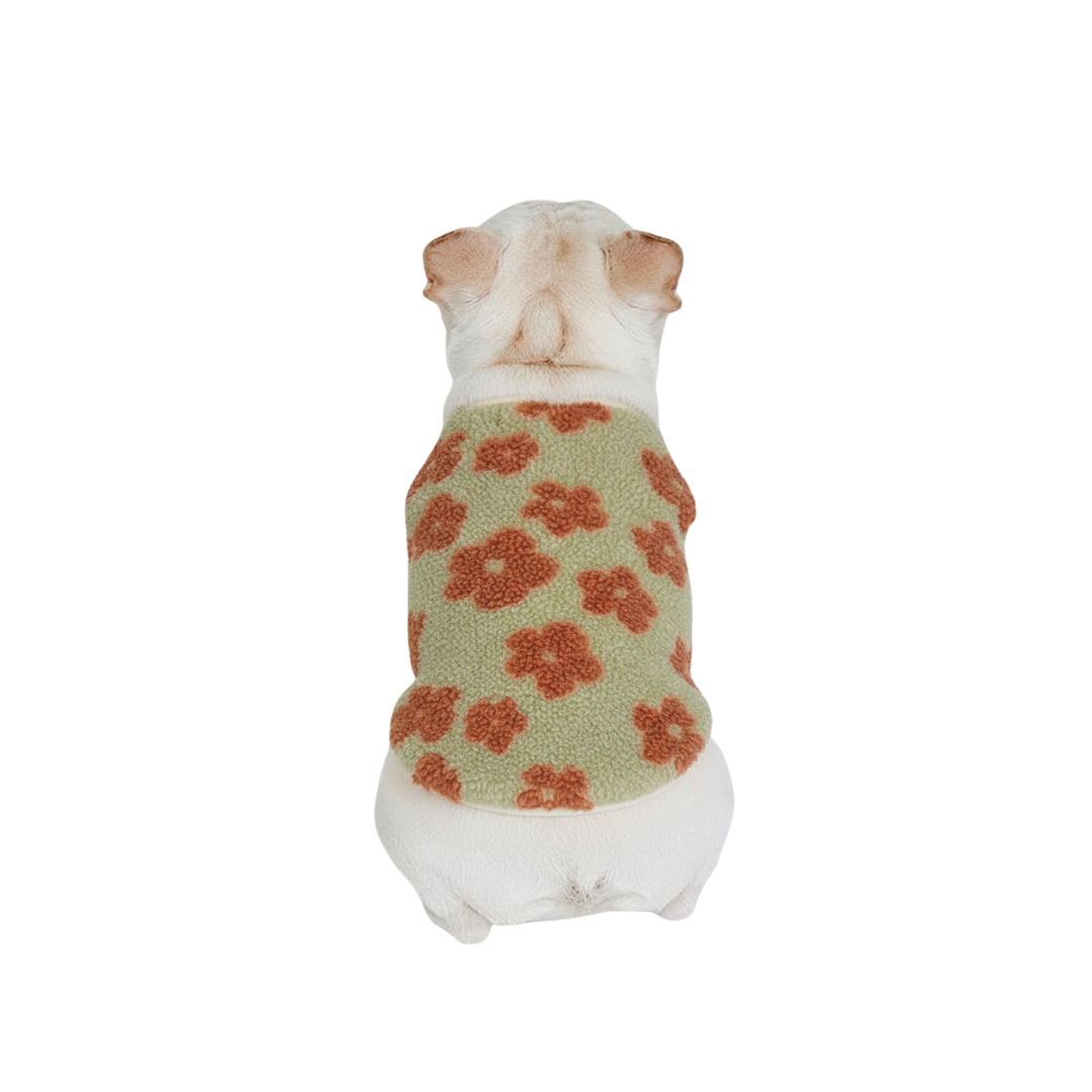 Rose Explosion Dog Vest | Sherpa Fleece Flower Print Barking Nipsey Rose Explosion Dog Vest | Sherpa Fleece Flower Print Barking Nipsey